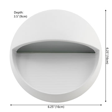 Orbe 6.25" Outdoor Metal/Glass Integrated LED Wall Sconce